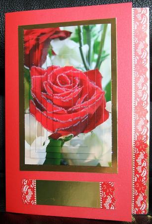 Red Roses & Lace Pyramids by GWYNETH GEORGE