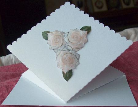 Spring Up Card Scalloped Edge by GWYNETH GEORGE