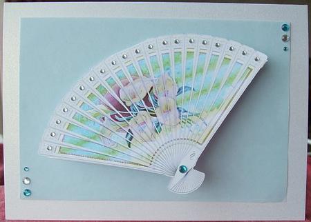 Lily Fan Card - Birthday And Mothers Day by GWYNETH GEORGE