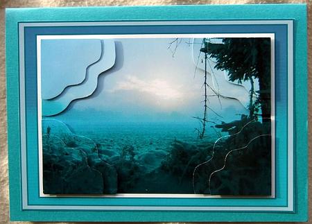 Bleak Midwinter Day Wavy Corner Stacker by GWYNETH GEORGE
