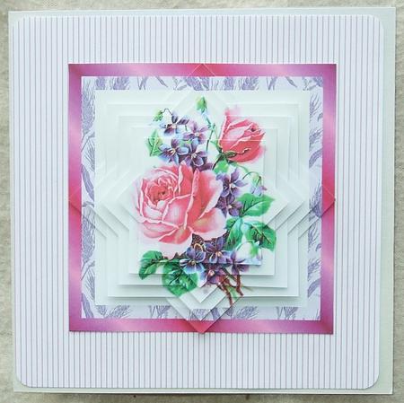 Roses and Violets Star Pyramid by GWYNETH GEORGE