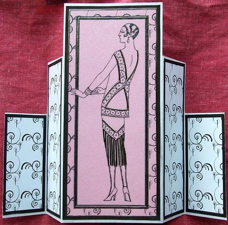 Art Deco Lady Theatre Fold 5 by GWYNETH GEORGE