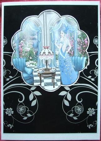 Blue Art Deco by GWYNETH GEORGE