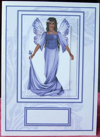 Gorgeous Purple Fairy Card Front by GWYNETH GEORGE