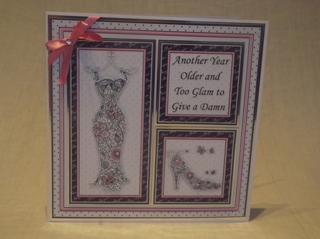 TOO GLAM TO GIVE A DAMN SQUARES 7.5 Quick Layer Card & Insert Kit by Gwyneth Morley