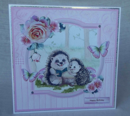 Mothers Day / Birthday - Hedgehogs Mini Kit & Decoupage by Gwyneth Morley