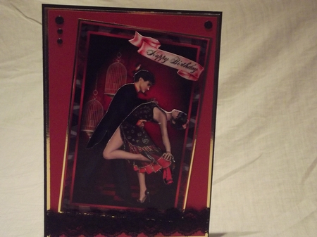 Red Ballroom Dancers by Gwyneth Morley