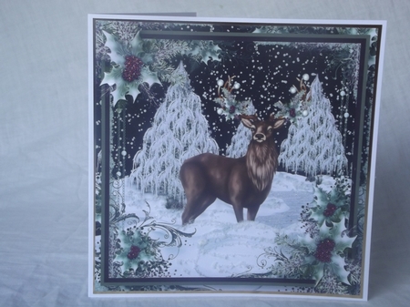 The Winter Stag 8x8 by Gwyneth Morley
