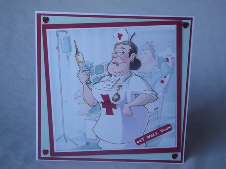 Ohhhhh Matron 2 White 8x8 Quick Card by Gwyneth Morley