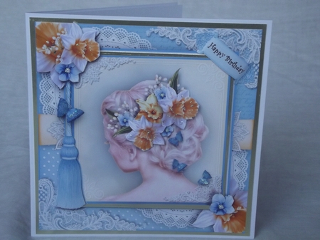Spring flowers in her hair by Gwyneth Morley