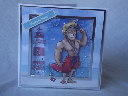 HES ONE SEXY LIFEGUARD HUMOUROUS MALE TOPPER by Gwyneth Morley
