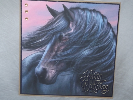 Horse 2 8x8 Quick Card by Gwyneth Morley