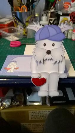3D on the Shelf Card Kit - Jock Westie Dog by Gwynneth Doran