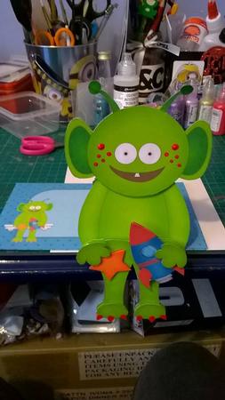 3D on the Shelf Card Kit - Little Alien Ajo by Gwynneth Doran