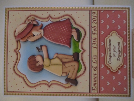 On Your Engagement Topper & Decoupage Insert Available by Hanne Rix