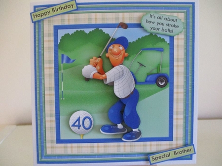 Golf All About How You Stroke Your Balls Decoupage by Hanne Rix