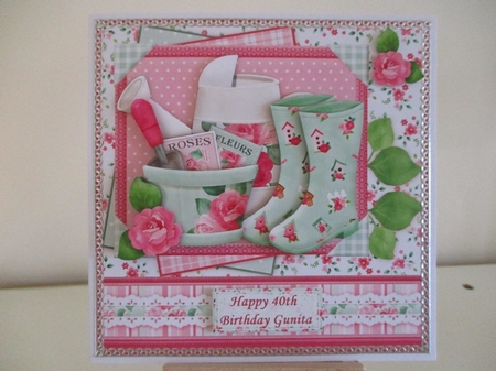 The Rose Gardener 8x8 Decoupage Mini Kit by Hanne Rix