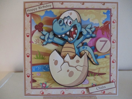 DINOSAUR YOURE ROAR-SOME 8x8 Decoupage Ages & Insert Mini Kit by Hanne Rix