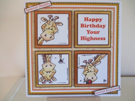 HAPPY BIRTHDAY YOUR HIGHNESS 7.5 Humorous Quick Layer Card Mini Kit by Hanne Rix