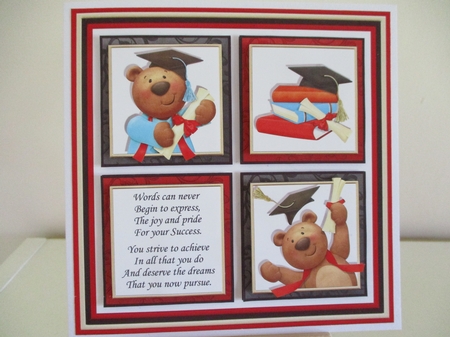 GRADUATION PASSING EXAMS SQUARES 7.5 Quick Layer Card & Insert Mini Kit by Hanne Rix