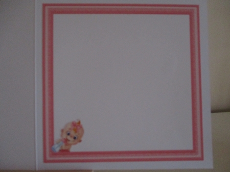 NEW BABY ITS A GIRL SQUARES 7.5 Decoupage & Insert Mini Kit by Hanne Rix