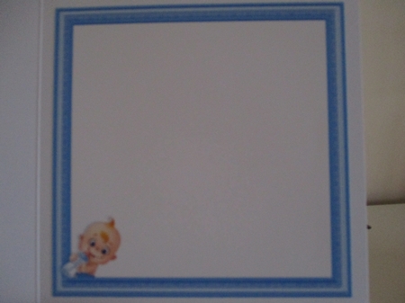 NEW BABY ITS A BOY SQUARES 7.5 Decoupage & Insert Mini Kit by Hanne Rix