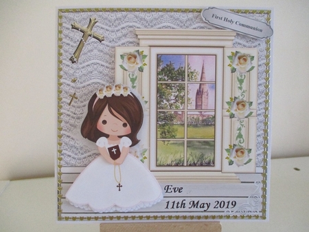 First Holy Communion Card Mini Kit & Decoupage by Hanne Rix