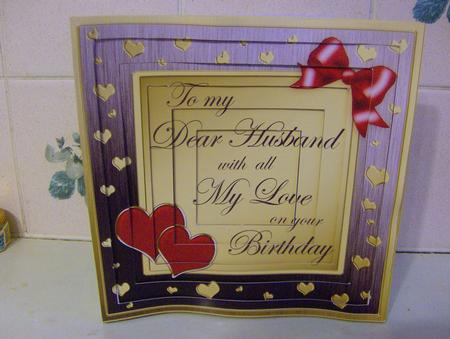8 x 8 Husband Birthday Tunnel Card Kit by Hayley Fox