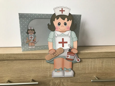 3D On the Shelf Card Kit - Little Nurse Annette by Hayley Griffiths