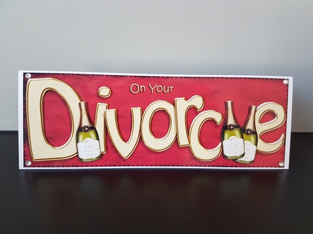 Large Dl Divorce Quick Card N 3D Decoupage by Hayley Griffiths
