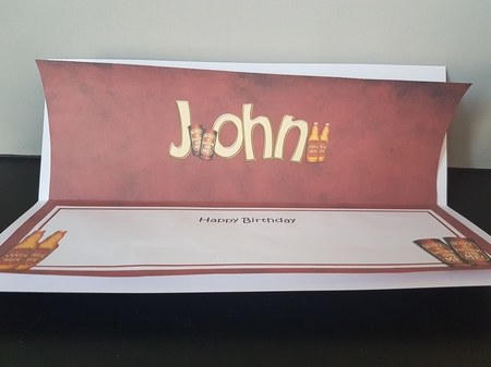 Birthday John Beer Large Dl Matching Insert by Hayley Griffiths