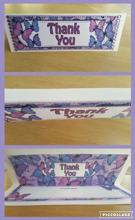 Large Dl Thank You Butterflies Card & 3D Decoupage by Hayley Griffiths