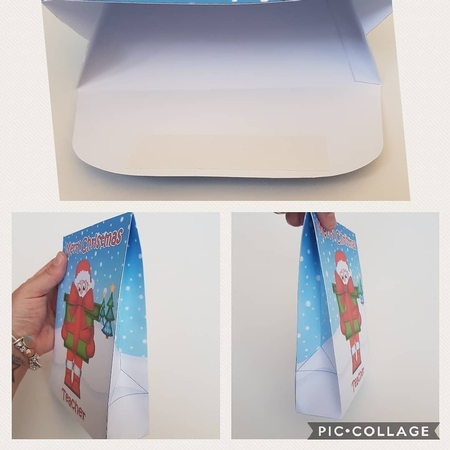 3D Xmas Teacher Santa Large Gift Bag Mini Kit by Hayley Griffiths