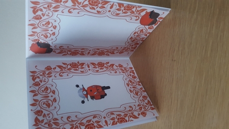 Orange Vespa Scooter in Floral A5 Insert by Hayley Griffiths