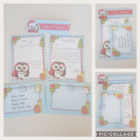 Xmas Little Hoot Owl Child's Santa Letter to and from Santa by Hayley Griffiths