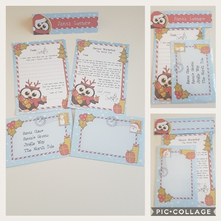 Xmas Little Hoot Owl Child's Santa Letter to and from Santa by Hayley Griffiths