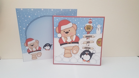 3D Xmas Livvy Bear Sleeps Till Santa Animated Card by Hayley Griffiths