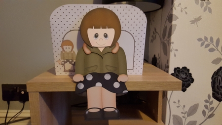 3D on the Shelf Card Kit - 1960s Mod Parka Girl Helen by Hayley Griffiths