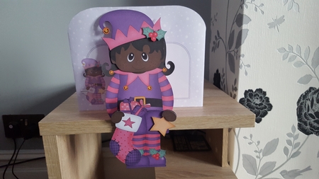 3D on the Shelf Card Kit - Ethnic Christmas Elf by Hayley Griffiths