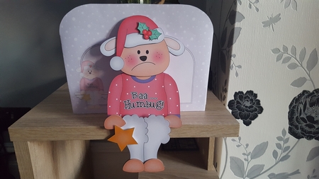 3D on the Shelf Card Kit - Little Christmas Baa Humbug Lamb by Hayley Griffiths