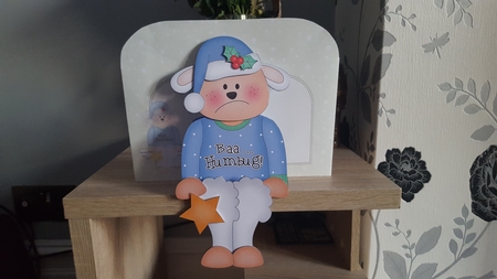 3D on the Shelf Card Kit - Little Christmas Baa Humbug Lamb by Hayley Griffiths
