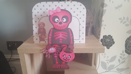 3D on the Shelf Card Kit - Little Halloween Skeleton Ulna by Hayley Griffiths