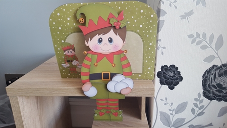 3D on the Shelf Card Kit - Little Christmas Snowball Elf by Hayley Griffiths