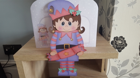 3D on the Shelf Card Kit - Little Christmas Elf's Cracker by Hayley Griffiths