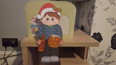 3D on the Shelf Card Kit - Christmas Young Man Beer Drinker by Hayley Griffiths