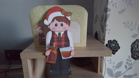 3D on the Shelf Card Kit - a Little Christmas Tipple by Hayley Griffiths
