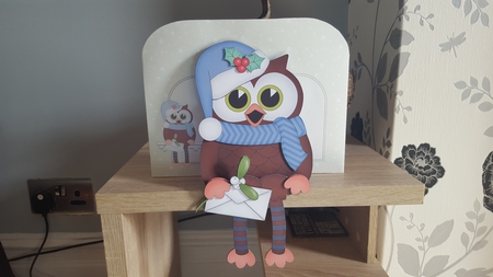 3D on the Shelf Card Kit - Christmas Little Hoot Owl by Hayley Griffiths