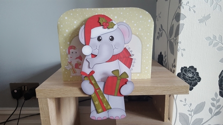 3D on the Shelf Card Kit - Little Christmas Elephant by Hayley Griffiths