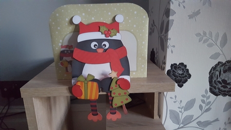 3D on the Shelf Card Kit - Little Christmas Pip Penguin by Hayley Griffiths