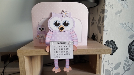 3D on the Shelf Everlasting Calendar Kit - Little Hoot Owl by Hayley Griffiths